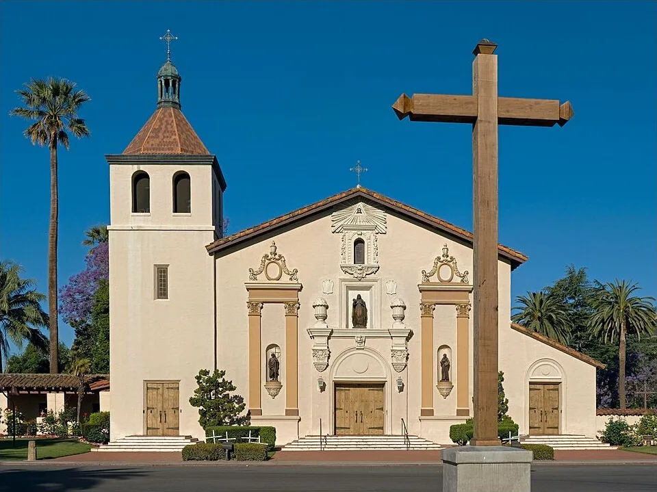 Mission Santa Clara de Asís on the Santa Clara University campus in Santa Clara, California