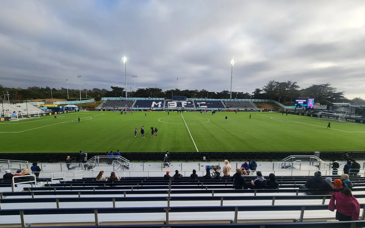 Cardinale Stadium in Seaside, California before a Monterey Bay FC match