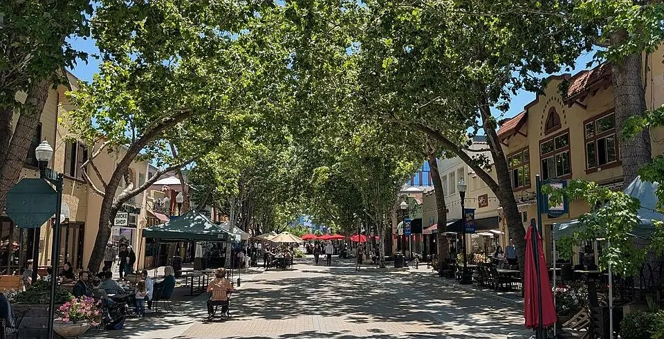 Historic Murphy Avenue in downtown Sunnyvale, California